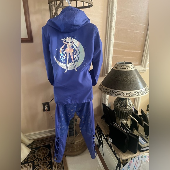 Sailor Moon Crystal Two Tone Purple & Silver Zip-Up Windbreaker M - Picture 8 of 16